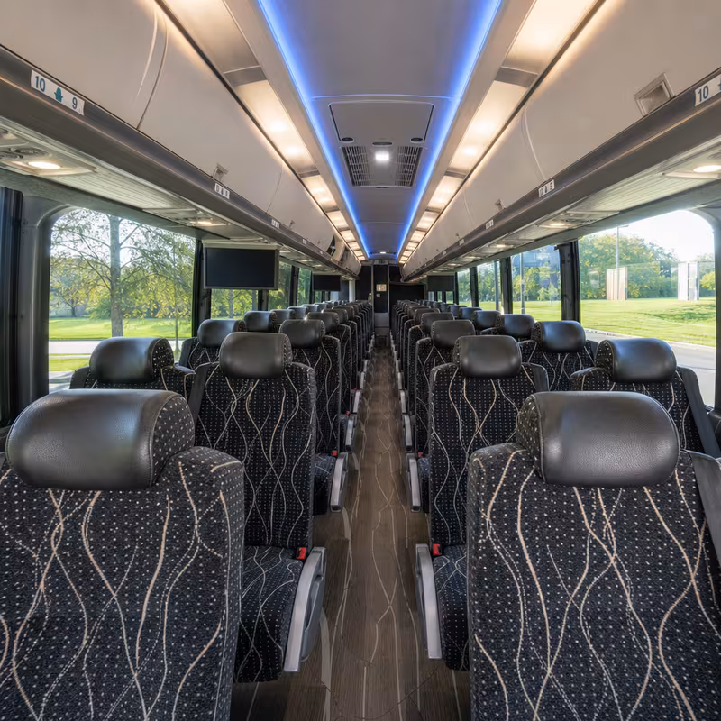 40-56 Passenger Charter Bus Interior