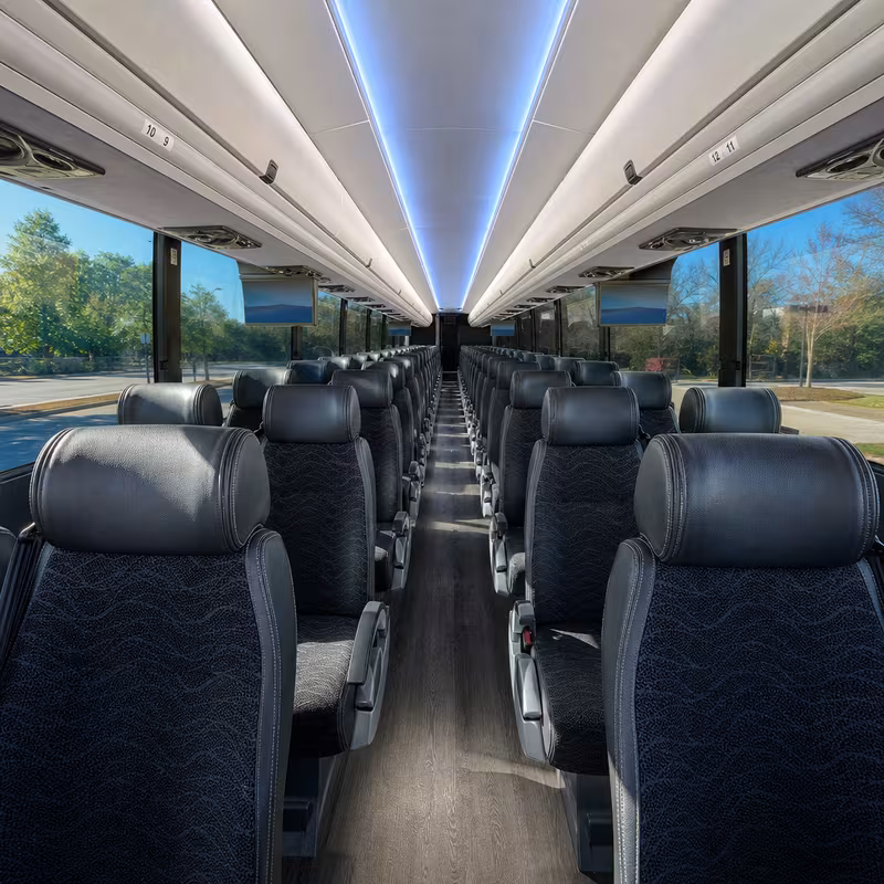 40-56 Passenger Charter Bus Interior