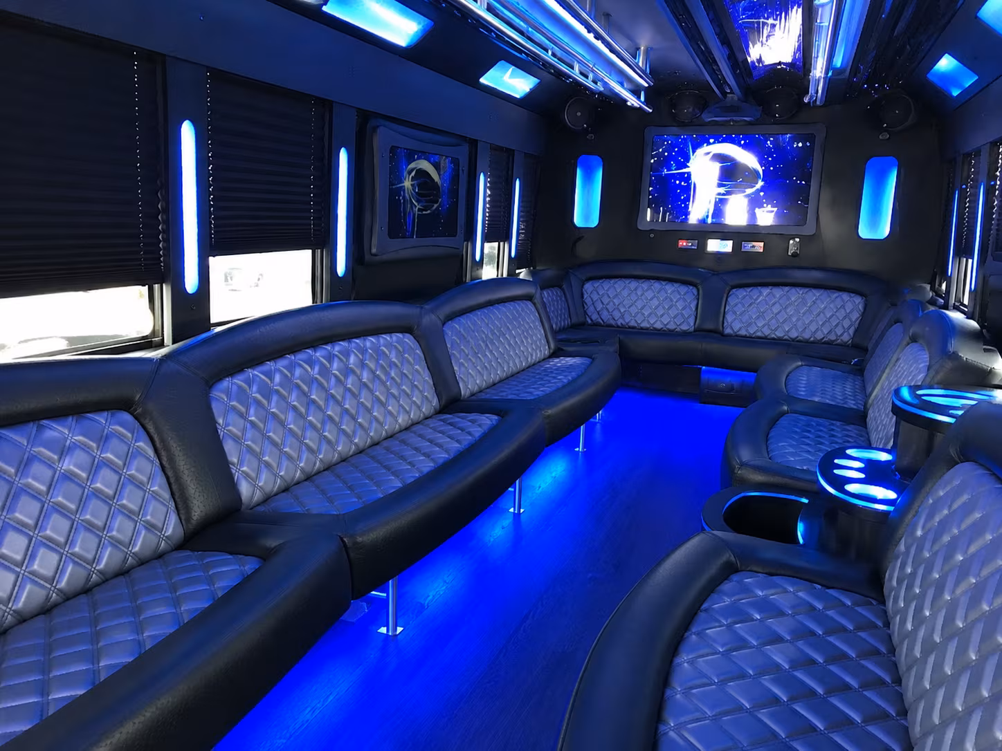 San Diego Birthday, Sweet 16, & Quinceañera Transportation party bus exterior