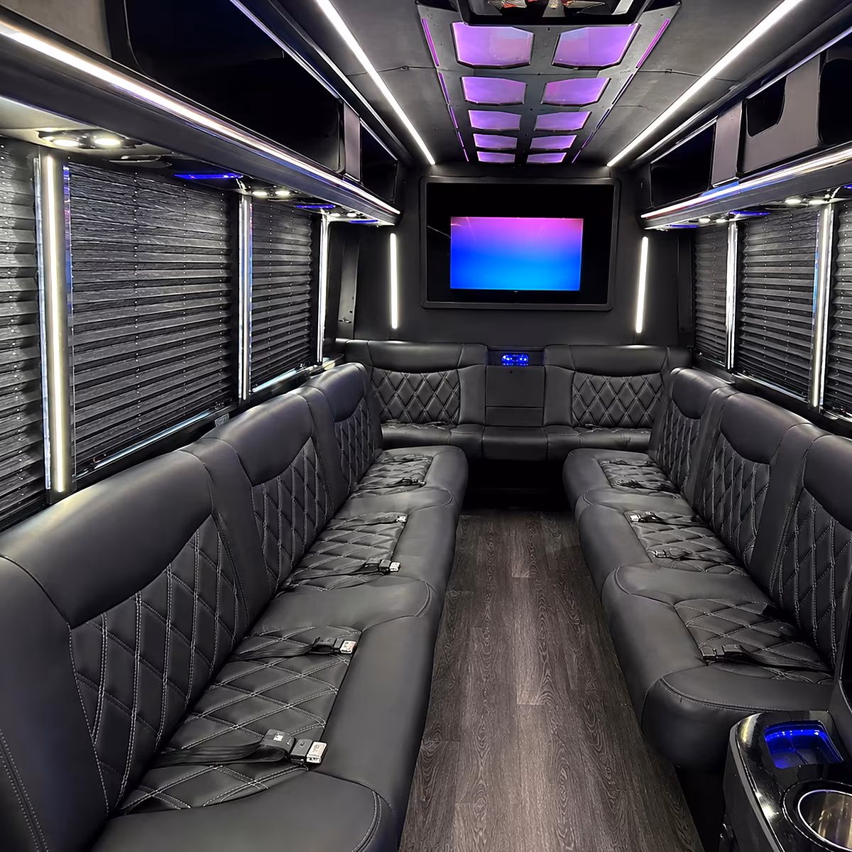 San Diego Concert & Music Festival Transportation party bus interior