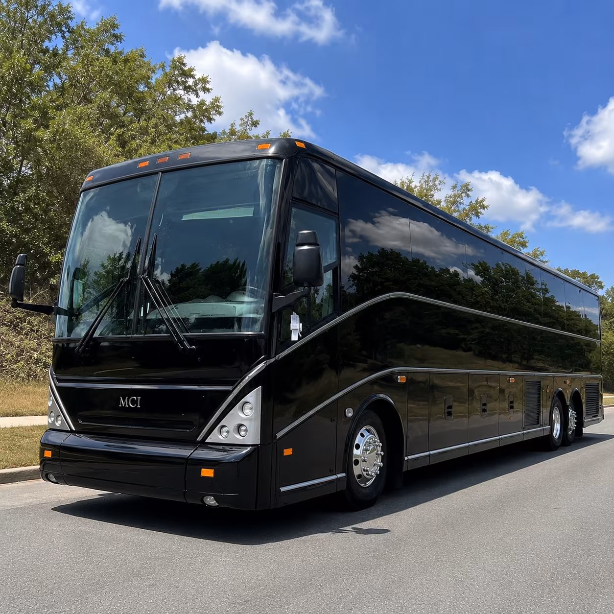 San Diego School Event Transportation party bus exterior