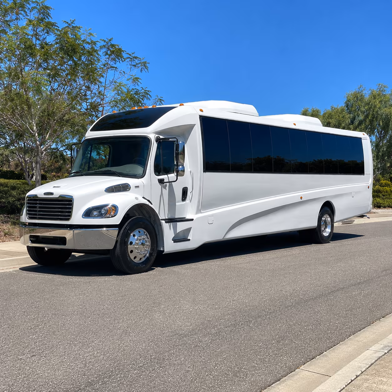 San Diego School Event Transportation party bus exterior