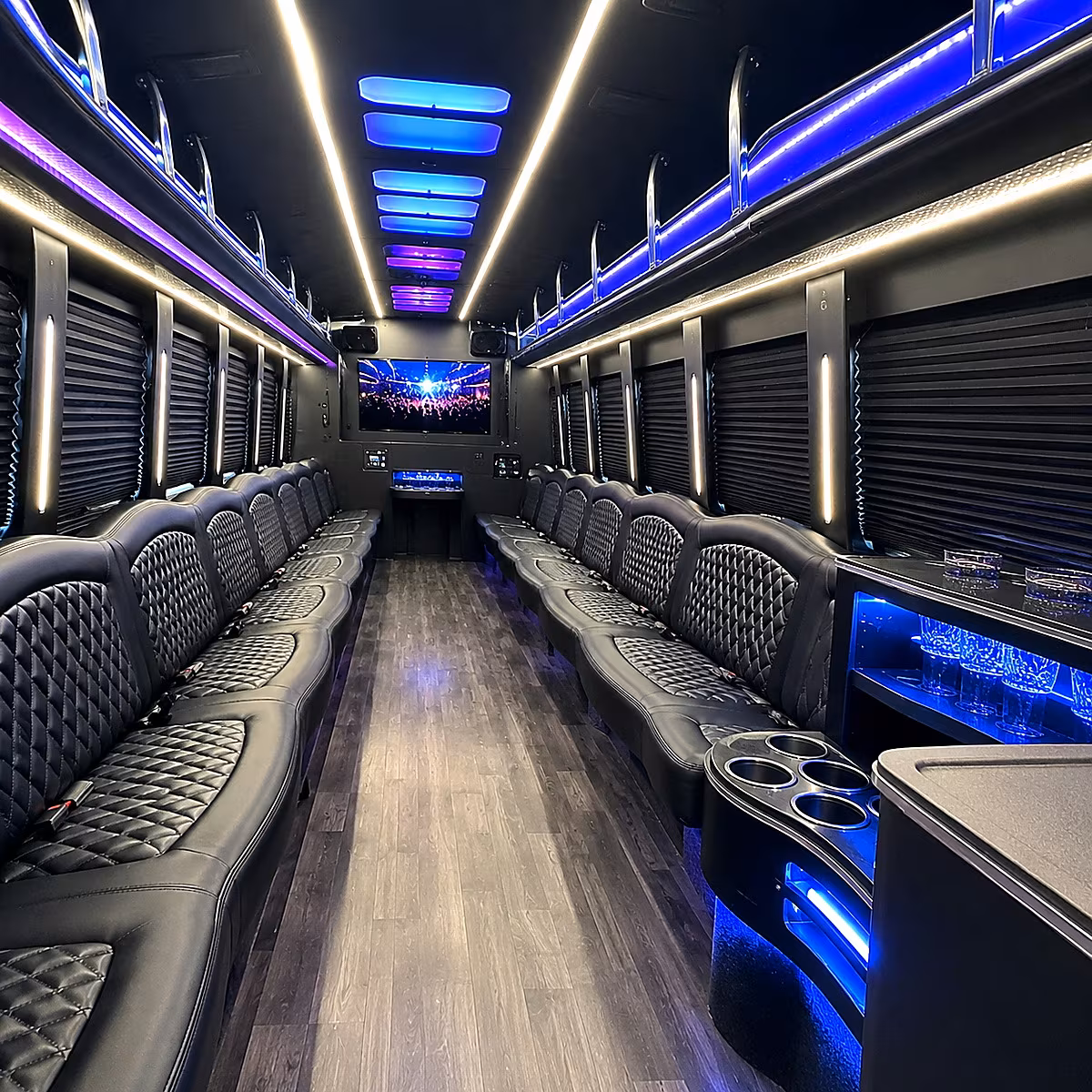 San Diego Winery Tour & Pub Crawl Transportation party bus interior