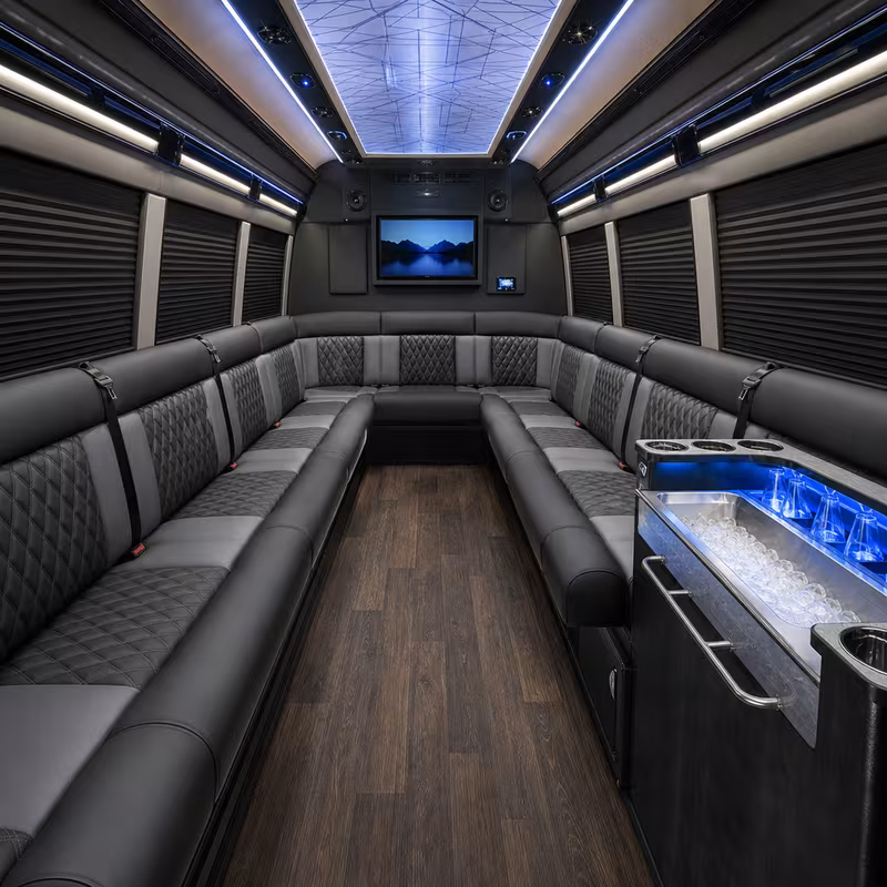 14 Passenger Sprinter Limo Interior