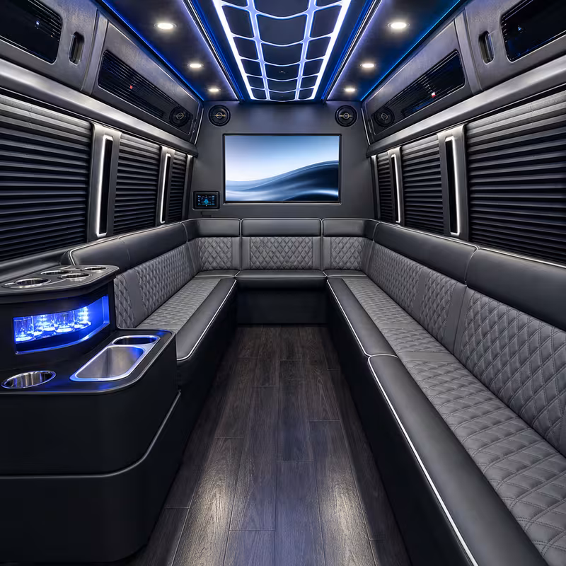 14 Passenger Sprinter Limo Interior