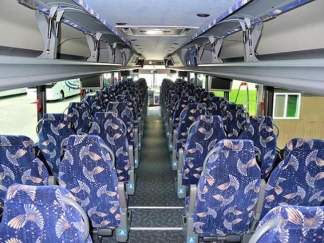 lakeside 50 passenger charter bus interior