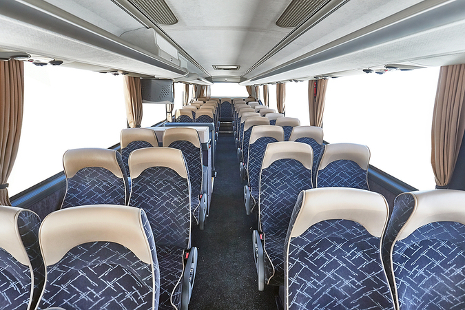 coronado 56 passenger charter bus interior